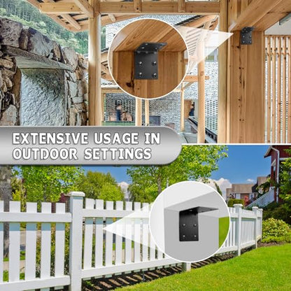 4 PCS Heavy Duty Steel Corner Brackets, 5"x5"x4" 90 Degree L Right Angle Bracket, DIY L Shelf Brackets, Metal Joint Timber Connector Support for Wood Shelves, Furniture - size: 5x5x4in
