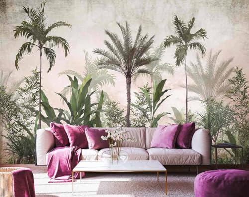 Jdayda Tropical Greenery and Leaves Mural - color: MURAL-314, size: 129" x 96"