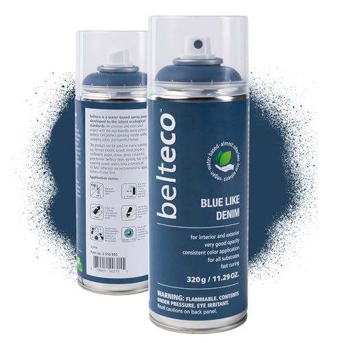 Dark Blue Denim Spray Paint | Water-based Navy Blue Spray Paint - color: Blue Like Denim, size: 11.29 Ounce (Pack of 1)