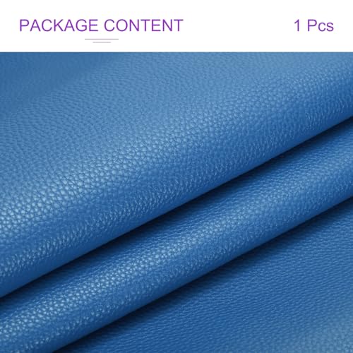 DMiotech 1 Pack 14 Inch x 53 Inch Faux Leather Sheet Furniture Cover Soft Grain Navy Blue PU Leather Roll for Handmade DIY Craft Projects - color: Navy Blue