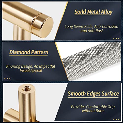 16" Length Knurled Cabinet Pulls 12 Pack - 10" Hole to Hole, Grey & Gold - color: Gray, size: 256mm | 10 inch C/C