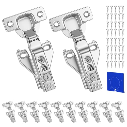12 Pack 3/4" Overlay Soft Close Cabinet Hinges – 105° 3D Adjustable - style: 3/4" overlay