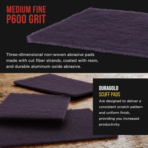 Dura-Gold 6" x 9" Purple Medium Fine 600 Grit General Purpose Scuff Pads - color: Purple