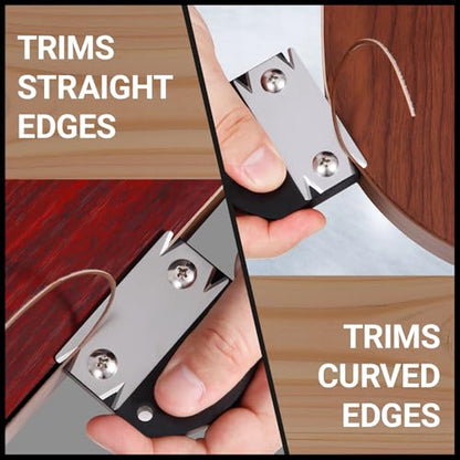 Edge Banding Trimmer - 2026 Upgraded Edge Banding Tools for Woodworking,Edge Corner Planer with Hanging Strap,Durable Edge Banding Trimmer,for Wood|PVC|ABS|Veneer