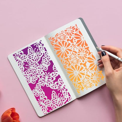 Stencils for Crafts Reusable Texture Stencils for Painting - style: Floral