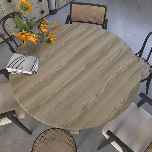 48x197 inch Oak Wood Grain Contact Paper Peel and Stick Walnut Texture Wallpaper Waterproof Thick Wooden Look Wallpaper Removable Self-Adhesive Wood Vinyl Wrap Roll for Kitchen Countertop Cabinet