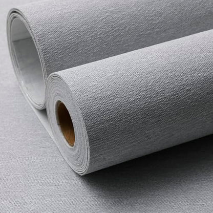 SHUFA Gray Cotton-Like Textured Grasscloth Wallpaper Matte Thick Real Woven Fabric Peel and Stick Contact Paper Removable Self Adhesive Washable (16.5"x78.7") A1s - color: Gray, size: 16.5"x78.7"