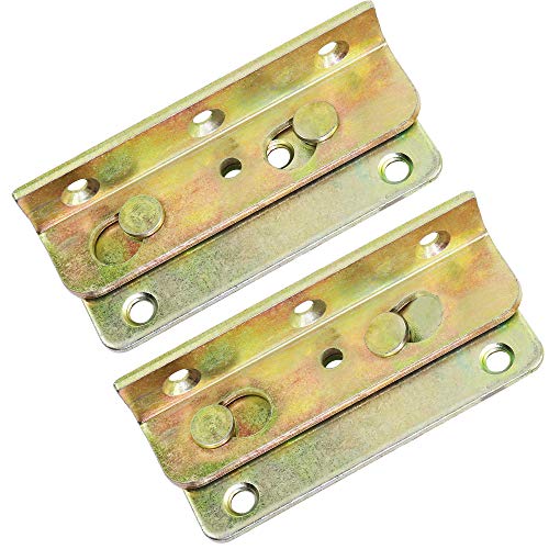 No-Mortise Bed Rail Brackets 4 Pack Heavy Duty & Rust Proof