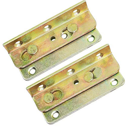 No-Mortise Bed Rail Brackets 4 Pack Heavy Duty & Rust Proof