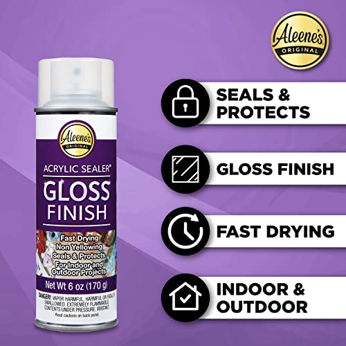 Aleene's Spray Acrylic Sealer, Gloss Clear Finish, 6 oz - color: Clear - Gloss