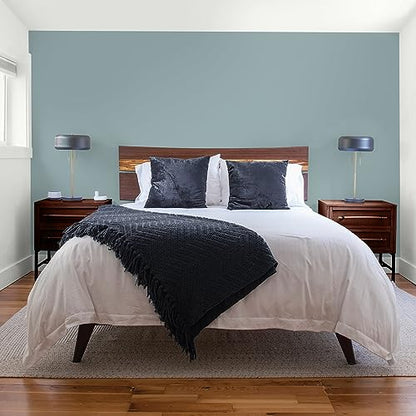 Glidden Total Interior Wall Paint & Primer All-in-One, Aqua Smoke/Aqua, Flat, 1 Gallon - color: Aqua Smoke, size: 128 Fl Oz (Pack of 1)