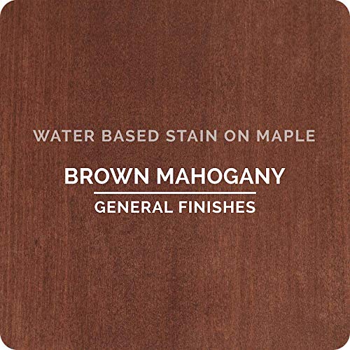 General Finishes Water Based Wood Stain, 1 Quart, Brown Mahogany - color: Brown Mahogany, size: 1 Quart