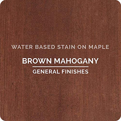 General Finishes Water Based Wood Stain, 1 Quart, Brown Mahogany - color: Brown Mahogany, size: 1 Quart