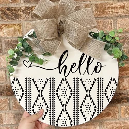 Welcome Stencils for Painting on Wood Doormat Half Round Stencils for Craft