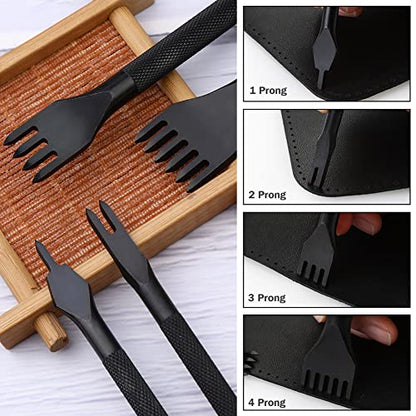 Yizzvb 46 Pcs Leather Stitching Sewing Kit, Leather Sewing Tools Kit - color: 46 Pcs