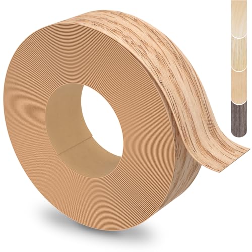 Red Oak Edge Banding, 1 1/2 inch x 25ft roll of Real Wood Edge Banding Pre-glued Flexible, Veneer Tape Banding for Cabinet Repair Furniture Restoration - color: Red Oak, size: 1 1/2"x 25ft