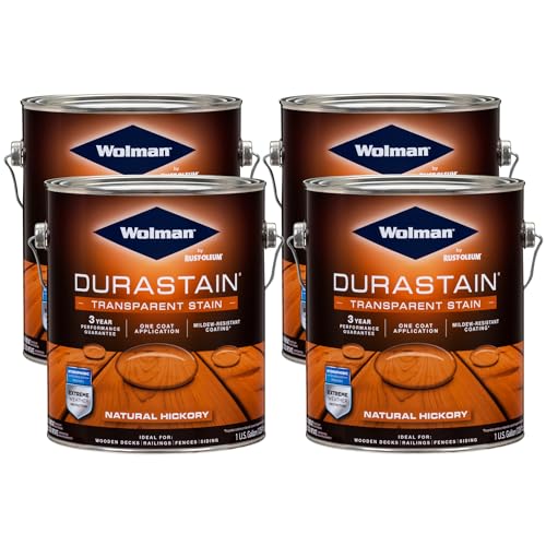 Wolman Natural Hickory DuraStain Water-Based Wood Stain - color: Natural Hickory, size: Gallon (Pack of 4)