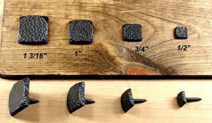 Square Clavos, Decorative Nails, Distressed, Pitted, 10 Pack (1") - size: 1 Inch