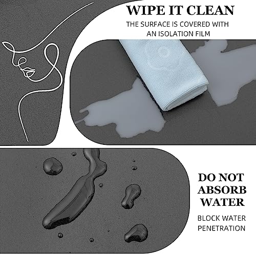 (15.7 inchx118 inch) Grey Wallpaper Self Adhesive Peel and Stick - color: Dark Gray, size: 15.7" x 118"