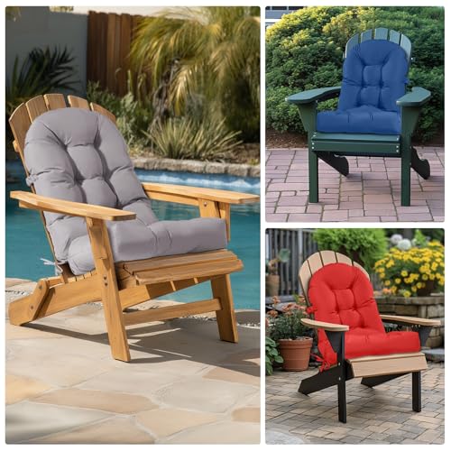 Adirondack Chair Cushion Waterproof Outdoor Rocking Chair Pads - color: Gray