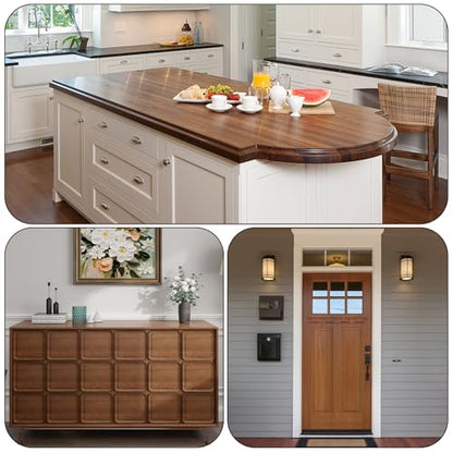 Brown Walnut Wood Look Paint Kit for Furniture, Countertop - color: Brown Walnut, size: 59.5 Fl Oz (Pack of 1)
