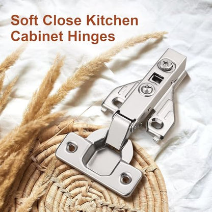 Probrico 8 Pairs Soft Closing Cabinet Hinges - Full Overlay Concealed Face Frame Corner for Kitchen Cabinets - size: 8 Pairs