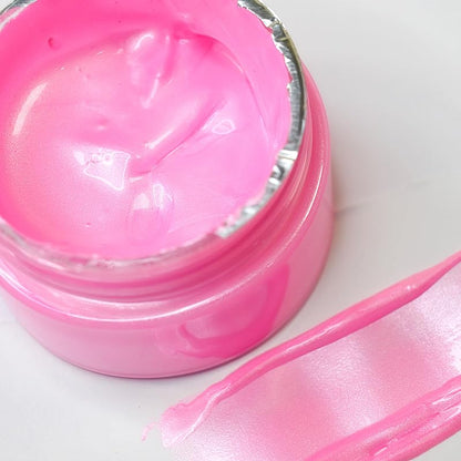 Shimmer Metallic Acrylic Paint Chalk Paste 1.7oz/50ml, Ideal for Wood/T-Shirts/Glass/Stone, DIY Crafts Projects Glitter Pearlescent Golden Pigment Suitable for Beginners Artists (Pearlescent Pink) - color: Pearlescent Pink