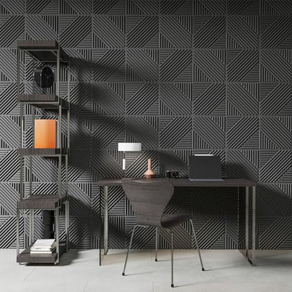 Art3d 3D Textured Accent Wall Panels, 12 x 12 Inch, 33-Pack, Black - color: Black