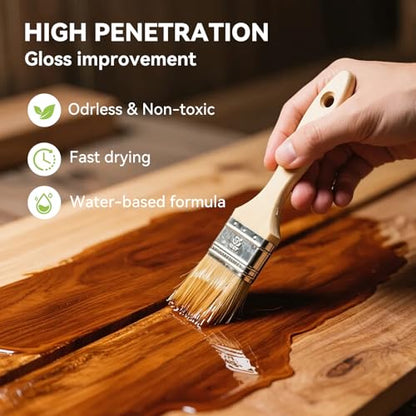 Penetrating Wood Stain and Sealer in One - 8.8 oz & Natural Cedar - color: Natural Cedar, size: 8.8 oz