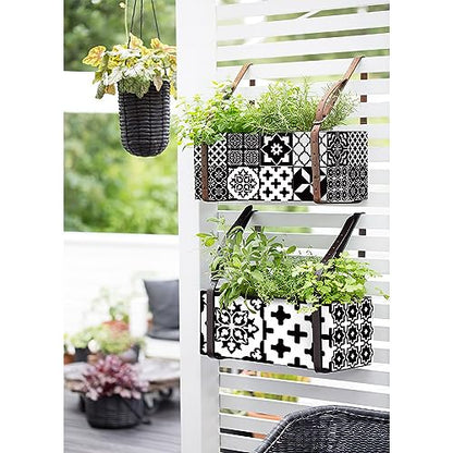 Easy Peel Stick Vinyl wall Tile Decals 6x6in Stick on backsplash,12Pc - color: Black White 6x6