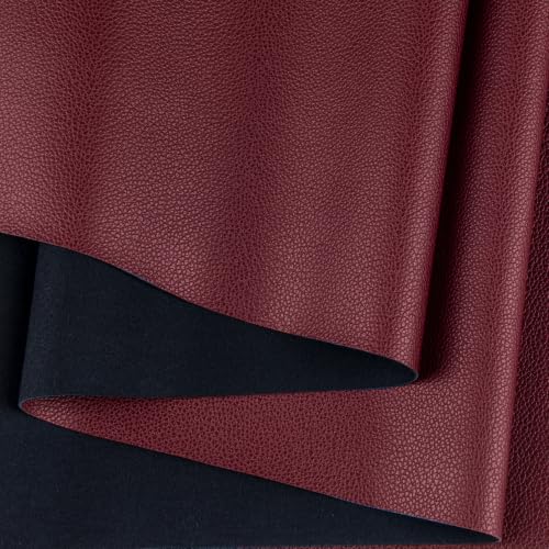 Marine Vinyl Faux Leather,1Yard 36"X54" Boat Auto Upholstery DIY Projects (Burgundy, 36"X54") - color: Burgundy, size: 36"X54"
