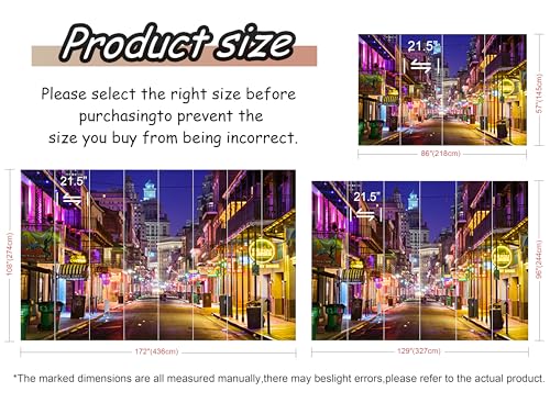 Jdayda Peel and Stick Wallpaper Large City Night View Wall Mural for Bedroom Living Room TV Background Sofa Wall - color: MURAL-302, size: 86" x 57"