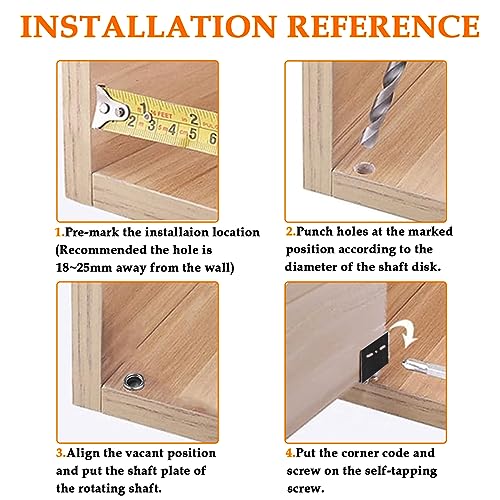 2 Sets Pivot Hinges Black Heavy Duty Concealed Shaft Door Hinges with Bushing for Wood Doors, Drawers, Furniture Cabinets, Wardrobe, Showcase, etc - color: Black