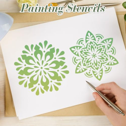 Mandala Stencils for Crafts Reusable 25Pcs Stencils(5.8X5.8 Inch) - color: Mandala 4