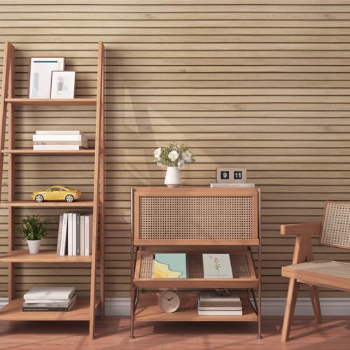 17.7x317 Slats Wood Wallpaper Peel and Stick Wood Slat Contact Paper Slat Wall Panel Peel and Stick for Table Removable Wooden Wallpaper Waterproof Self Adhesive Wall Paper for Accent Walls - size: 17.7" x 317"