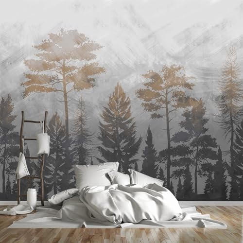 Abstract Forest Wallpaper Peel-and-Stick 108"x157" - color: ZZSL-01, size: 108"x157"