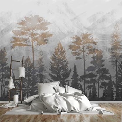 Abstract Forest Wallpaper Peel-and-Stick 108"x157" - color: ZZSL-01, size: 108"x157"