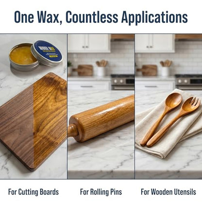 Natural Wood Wax -Wood Cutting Board Conditioner, 2.82 oz