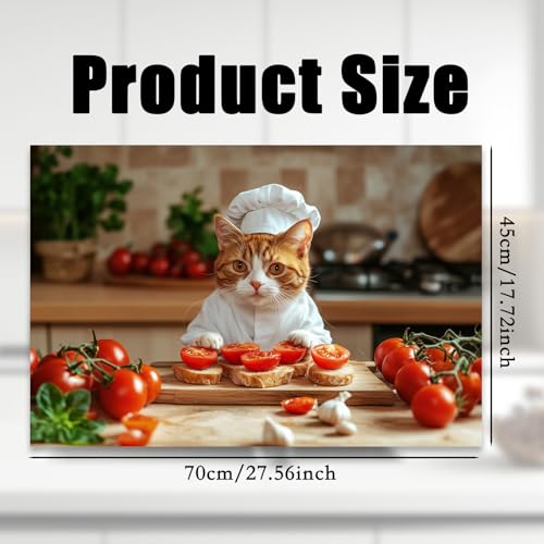 Nuxovilar Kitchen Backsplash Peel and Stick Wallpaper,17.72"x27.56" - color: A-Chef Cat