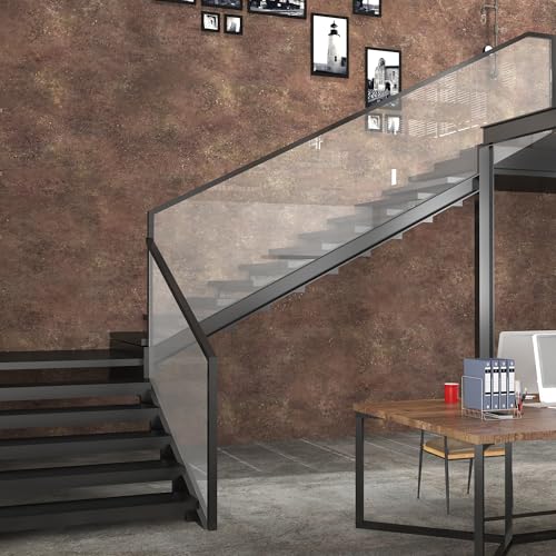 48x354in Extra Wide Concrete Wallpaper Peel and Stick Retro Brick Red Granite Countertop Contact Paper Brown Rock Wall Paper Matte Thick Bubble-Free Design Waterproof Self-Adhesive Vinyl Wall Stickers - color: Brick Red, size: 48" x 354"