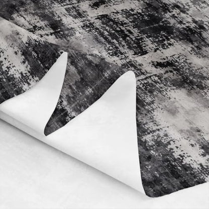 Erosebridal Modern Abstract Fabric by the Yard,Boho Trippy Black Grey - color: Black Grey, size: 5 Yards
