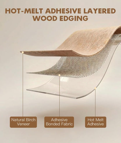 Birch Edge Banding 1-3/4 Inch x 100 Ft Preglued Iron on Wood Veneer Tape, Natural Birch Iron-On Veneer Edging, Flexible Hot Melt Adhesive Plywood Band Roll for Cabinet and Table Repair - color: Birch, size: 1-3/4 inch X 100 ft