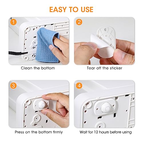 Aieve Self Adhesive Caster Wheels, 8 Pack Appliance Rollers - color: White, size: 1 Ball Bearing