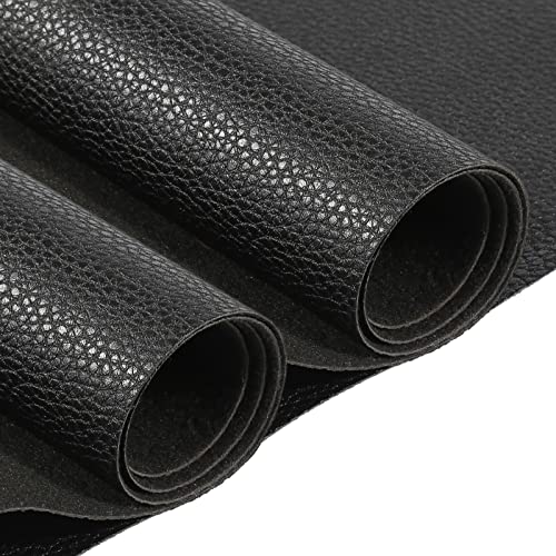Butarfe Faux Leather Sheets 2 Yards 54" x 72 "Black Vinyl Fabric Upholstery 1.0mm Thick Soft PU Leather Synthetic Material by the Yard for Sofa Bags Chairs Car Seats DIY Sewing (Pebbled Pattern) - color: Pebbled Pattern Black, size: 2Yards