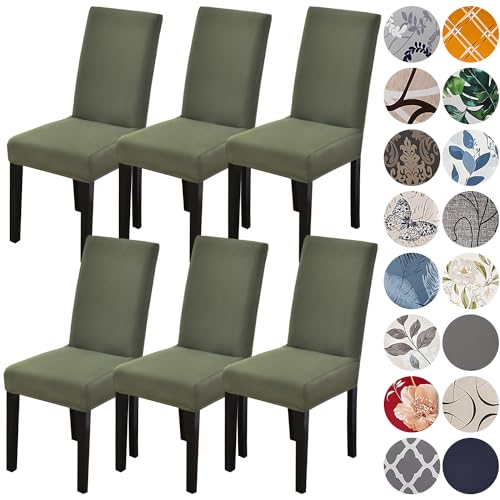 HZDHCLH Dining Chair Covers Set of 6 Stretch Chair Slipcovers Washable - color: D, size: 6 PCS