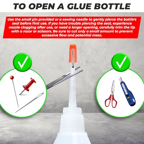 Y'allCanDiy Super Glue for Leather 4 Pk x .7 Oz. (20g)- Leather Glue - Adhesive for Purses, Sofas and Furniture. Heavy Duty Waterproof Cyanoacrylate Based Adhesive for Leathercraft, Upholstery - size: 4 Pack
