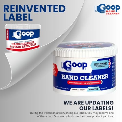 GOOP Original Multi-Purpose Waterless Hand Cleaner and Stain Remover - 14 oz Can (Pack of 3) - size: 14 Ounce (Pack of 3)