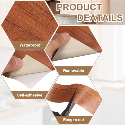 uxcell Wood Tape, 2 Inch x 16ft Self-Adhesive Wood Grain Repair White - color: White, size: 2 Inch x 16ft