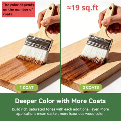 Wood Stain and Sealer in One - 8.8oz & Classic Walnut/Pecan - color: Classic Walnut/Pecan, size: 8.8 oz
