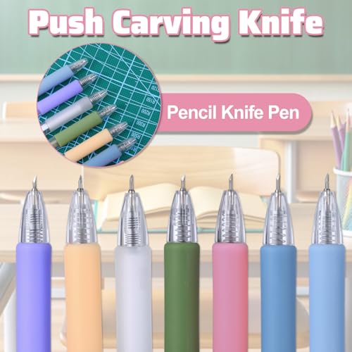 7 Pcs Knife Pen Craft Cutting Tools Exacto Knife for Crafting